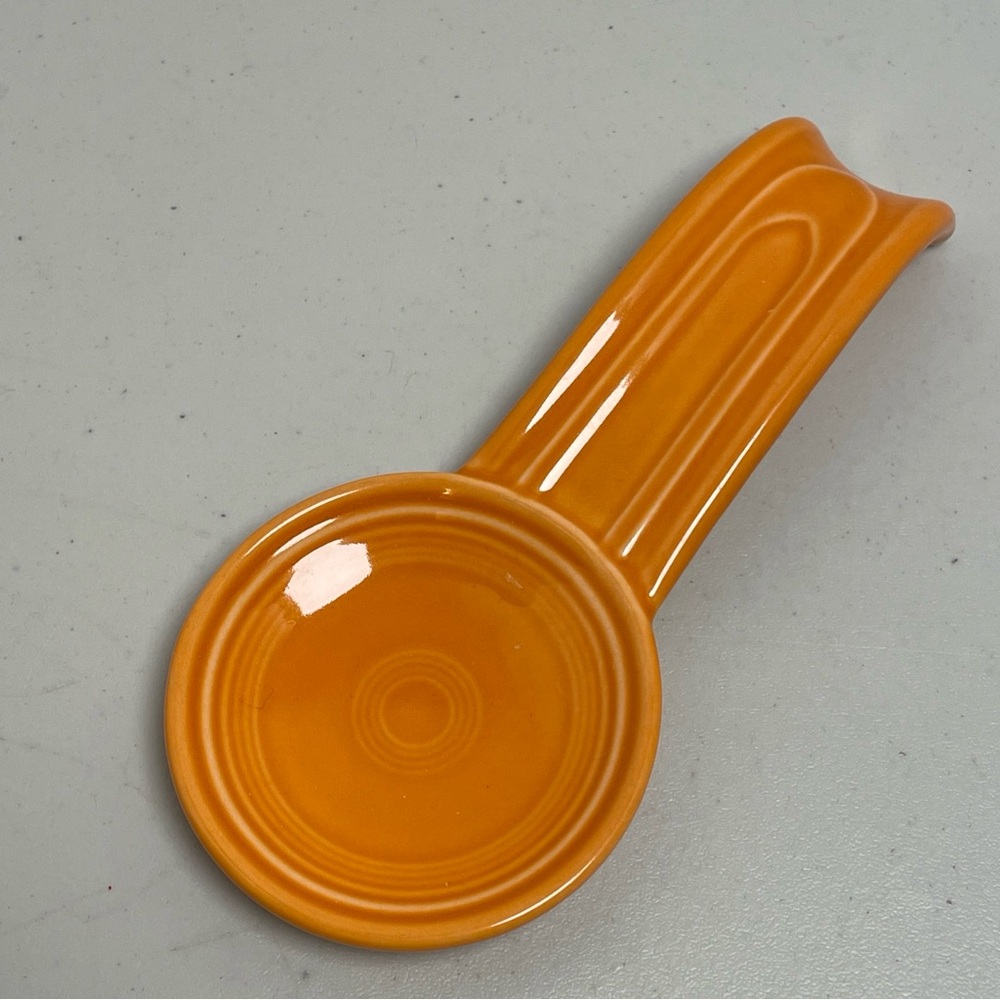 HLC Fiestaware Orange Spoon Rest USA Homer Laughlin Tangerine